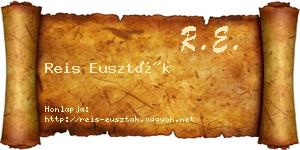 Reis Euszták névjegykártya